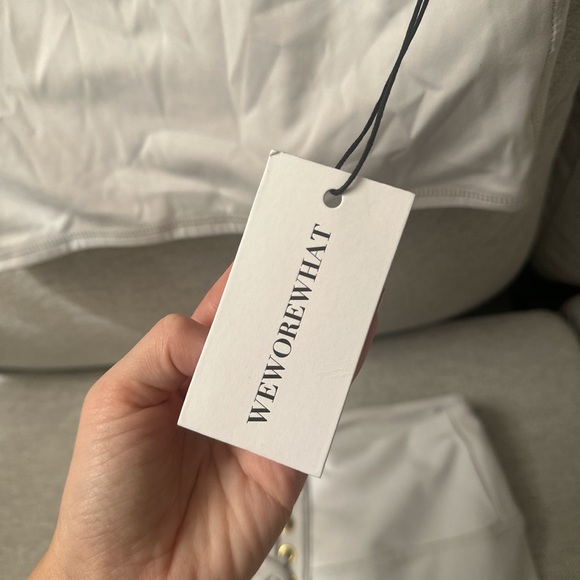 Weworewhat gray workout set both size S. Top is NWT leggings worn once - Picture 3 of 4